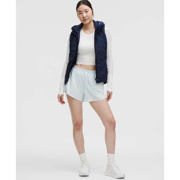 (6) Lululemon Pace Rival High-Rise Short 3" Mint Breeze - Picture 2 of 9